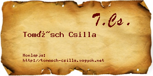 Tomásch Csilla névjegykártya