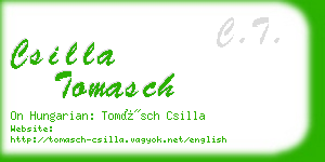 csilla tomasch business card